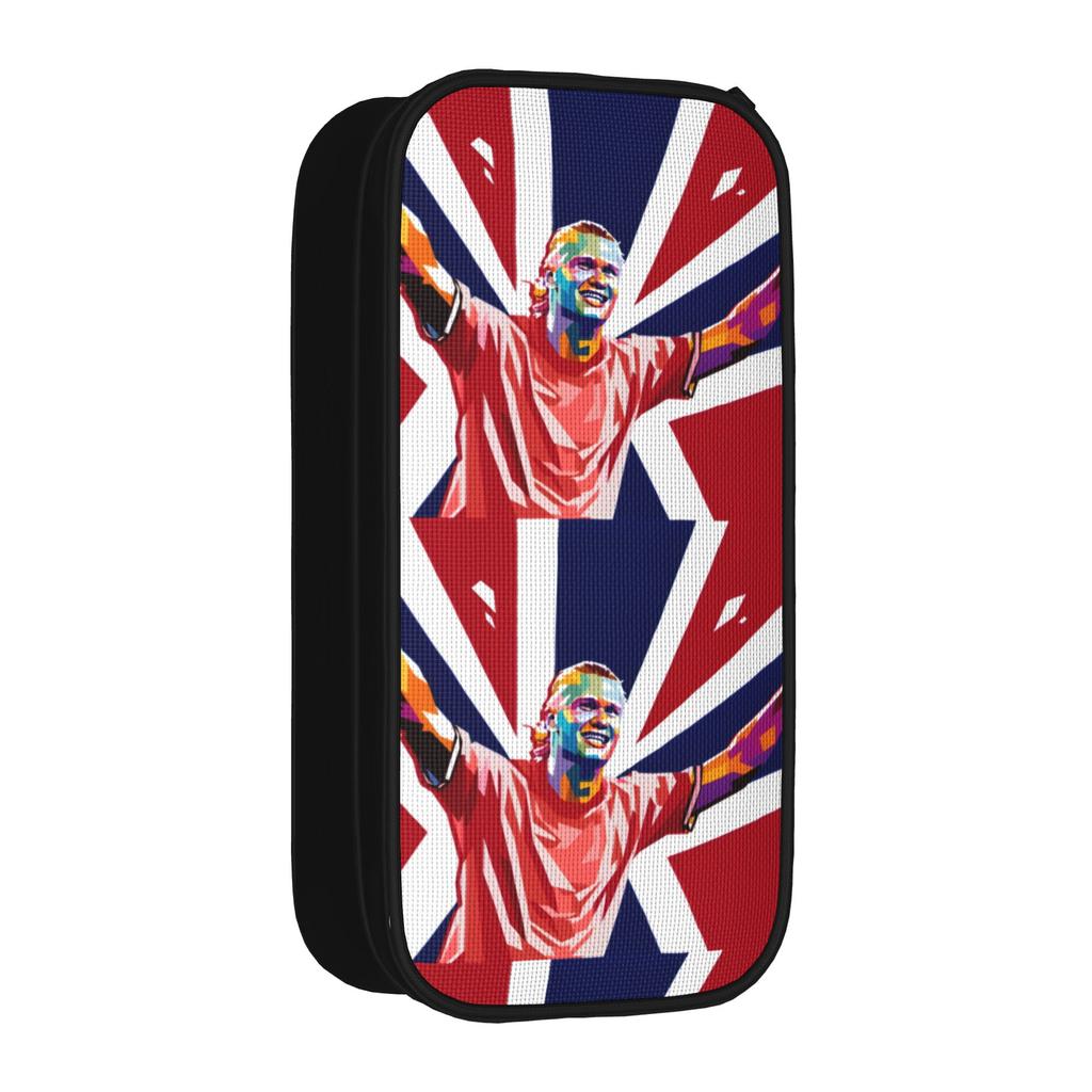 Erling Haaland Norwegen Pop Art Federmäppchen Federtasche für Mädchen Jungen Große Kapazität Taschen Schulbedarf Geschenke Schreibwaren