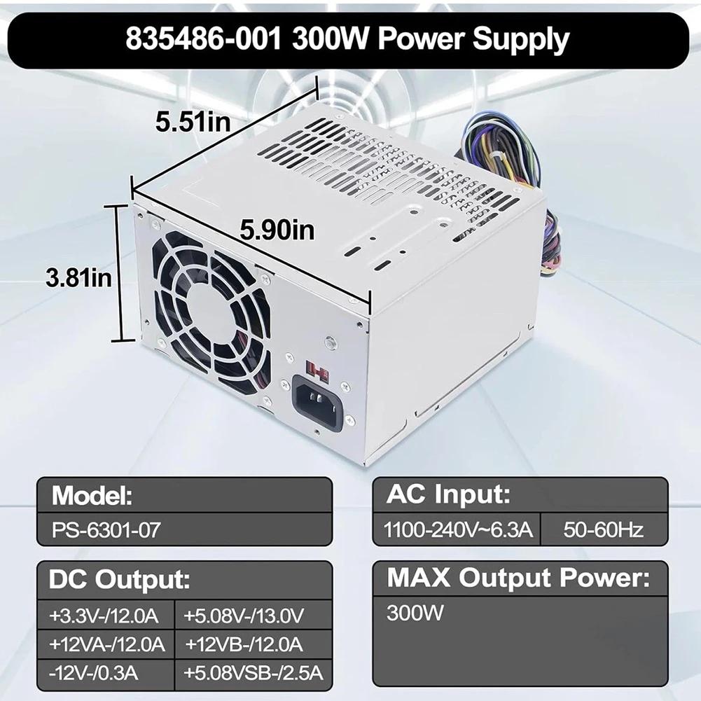 PS-6301-07 300W Power Supply Unit Compatible with For HP Omen 510 560 570 DPS-300AB-73A for Stable Power and Low Noise