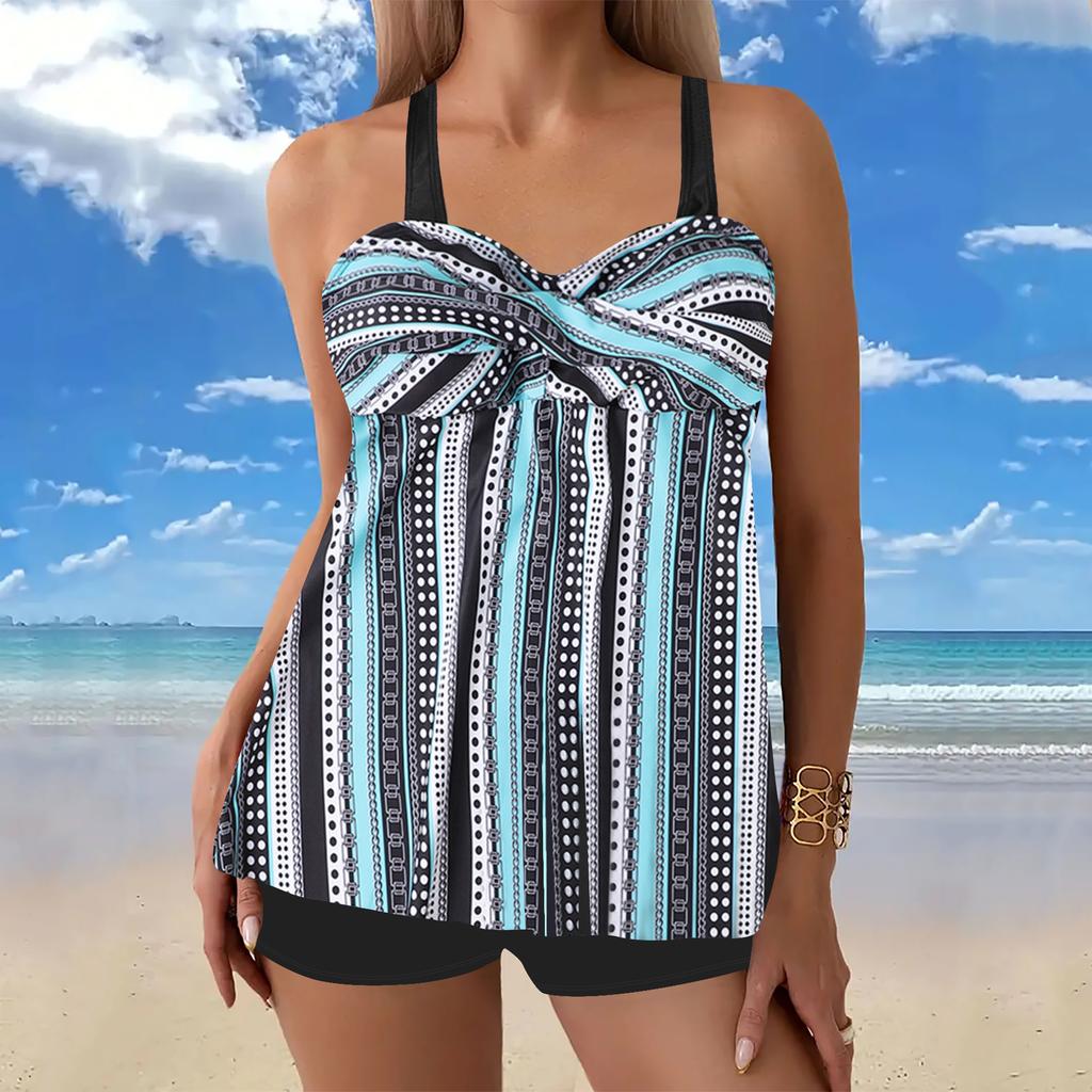 Swimsuit Bikini Print  Two Pieces Swimsuit Swimwear Women  Beachwear Bathing Suit XS-8XL