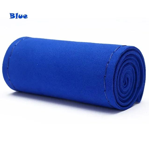 38cm Suede DIY Steering Wheel Cover Genuine Leather Braided Car Steering Wheel Pad Liner Protection Cover Anti Slip Interior