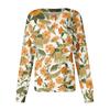 Women's Casual Long Sleeve Single Breasted Hawaiian Floral Print Nurse Jacket Cardigan Top Lightweight Comfortable Workwear