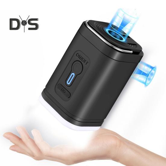 Mini Cordless Air Pump with 5 Nozzles Camping Light 2400mAh USB Rechargeable Inflatable Swimming Ring Float Air Mattress Bed Portable Electric
