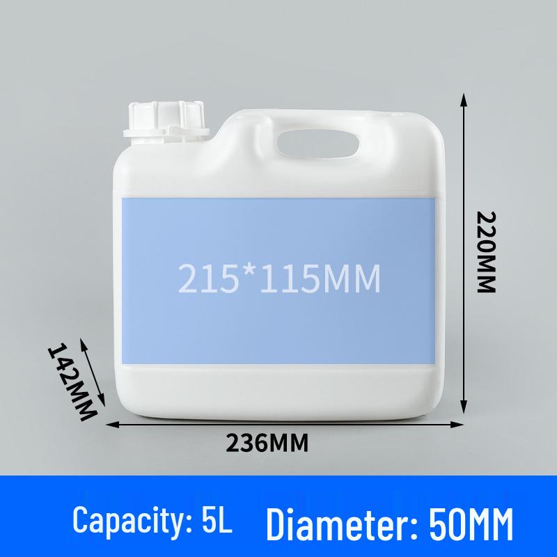 5L Square Plastic Barrel - 5kg Chemical Resistant Stackable Container for Alcohol, Acid & Alkali, Sealed 5 Liter Pot