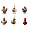 Acrylic Cartoon Rooster Pendants Cartoon Cock  Lifelike   Home Decor