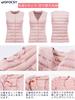 WOFOCSY Ultralight Down Vest with or Crew Lightweight and Includes Storage SY135 Women's V-Neck Neck, Warm, Pouch, (JP, Alphabet, XL, Pink)