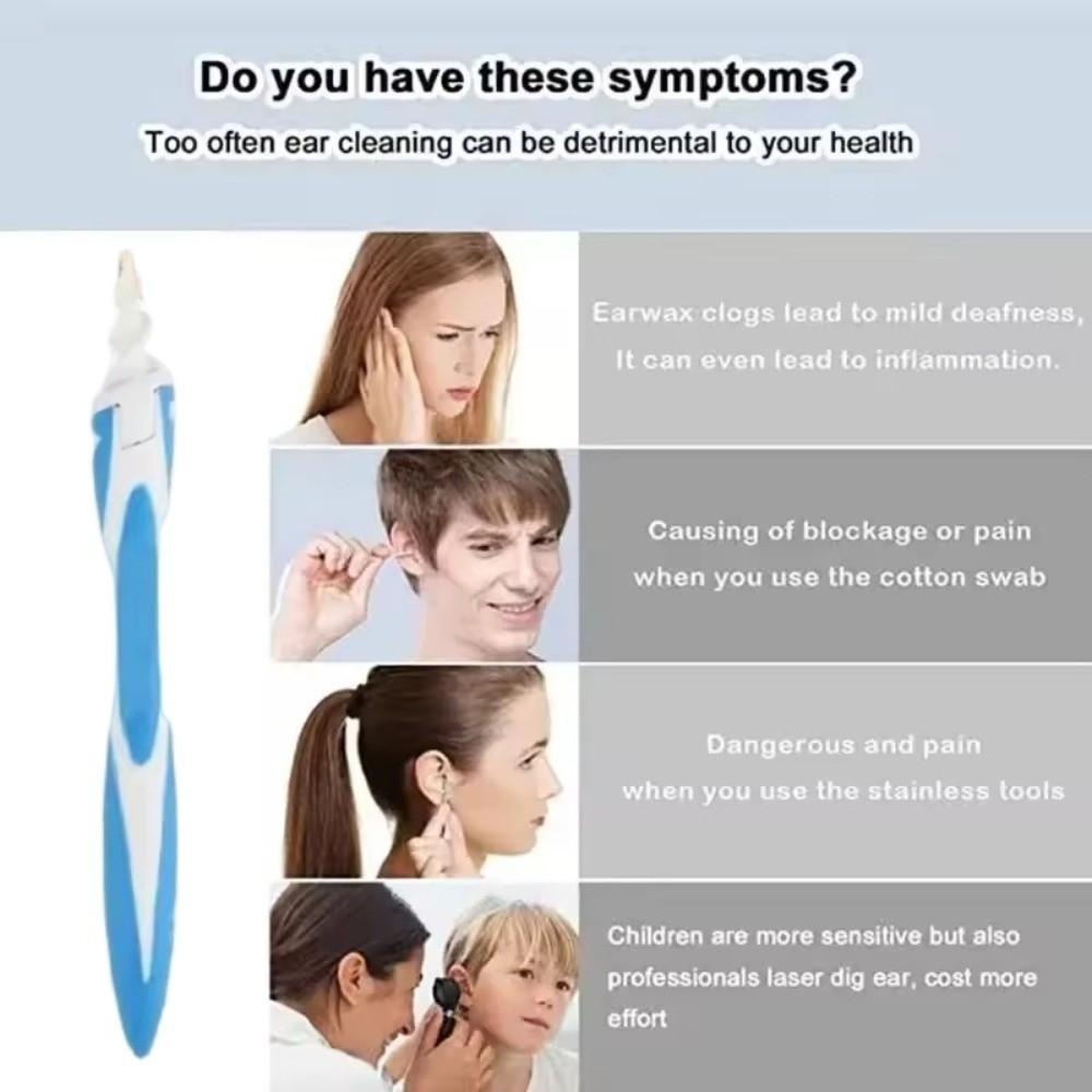 Soft Spiral Ear Cleaner 360° Rotary Ear Wax Remover Tool Ear Spoon Ear Wax Earpick  For Adults/Kids