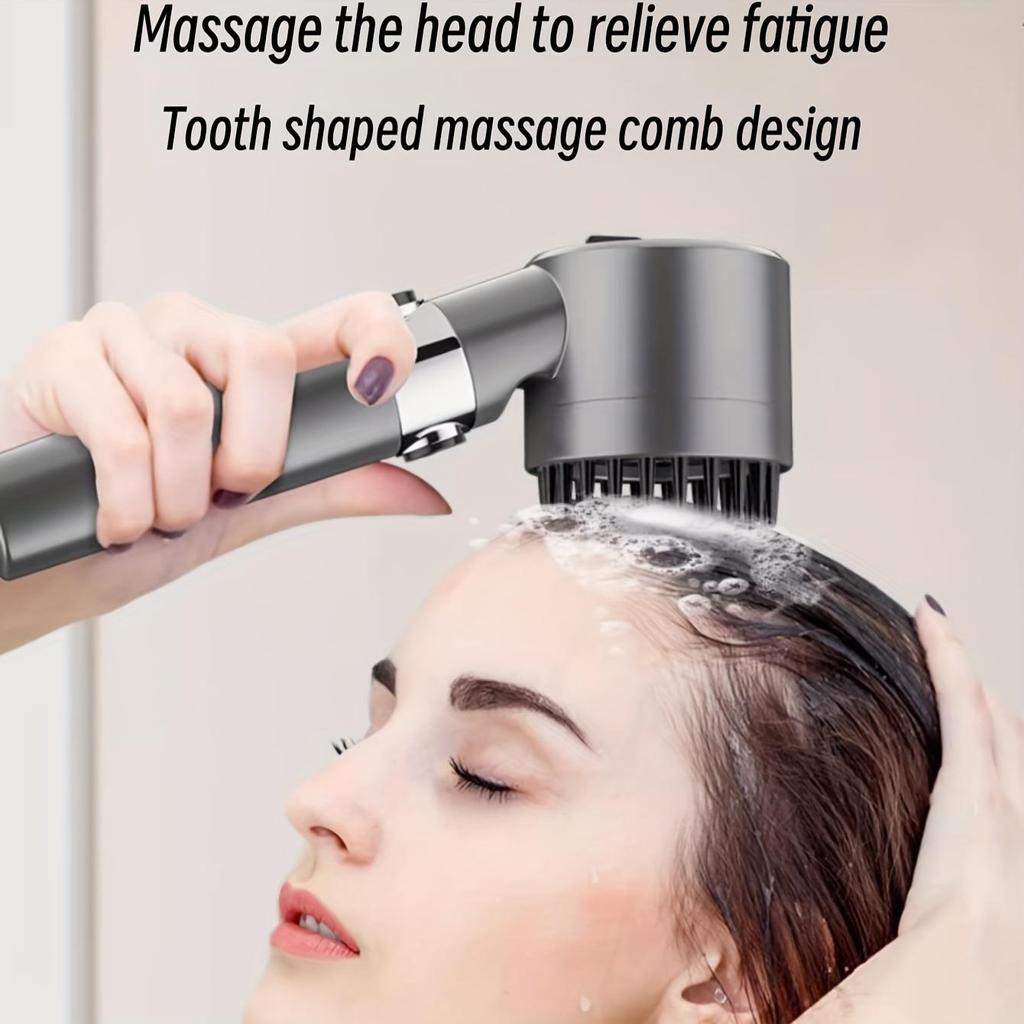 Pressurized Handheld Shower Head, 3 Modes Adjustable Water Output Shower Head, Round Massage Shower Head, Shower Sprinkler, Shower Spray Head,