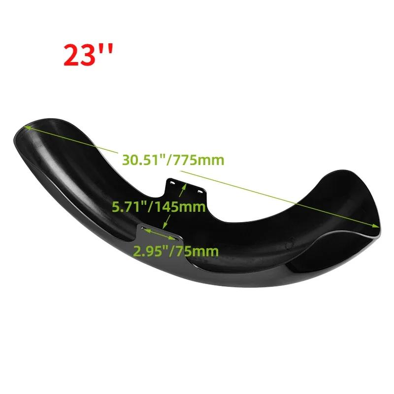 Motorcycle Black 19" 21" 23" Wrap Front Fender Mudguard For Harley Touring Electra Street Glide Road King Ultra Custom Baggers