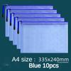10 pezzi A4 File Bag Trasparente Mesh A5 Data Zipper Storage Bag B5 Student Test Paper Drawing Bag Office Waterproof Document Bag