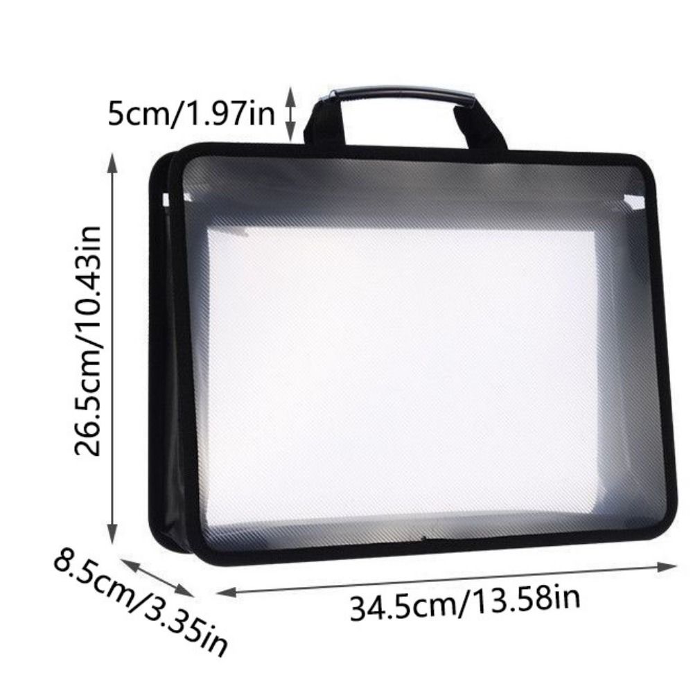 Large Capacity Portable Documents Bag Thickened Plastic File Organizer  Students