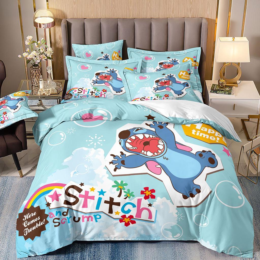 Digital Printing Three-Piece Cute Cartoon Quilt Cover 3D Bed Kit