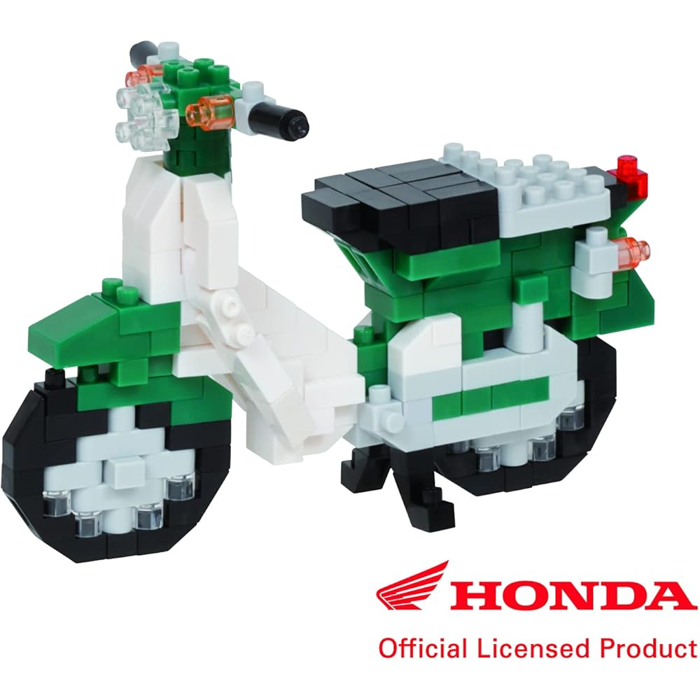Kawada Nano Block Honda Super Cub 50 Green Building Set 400 Pieces