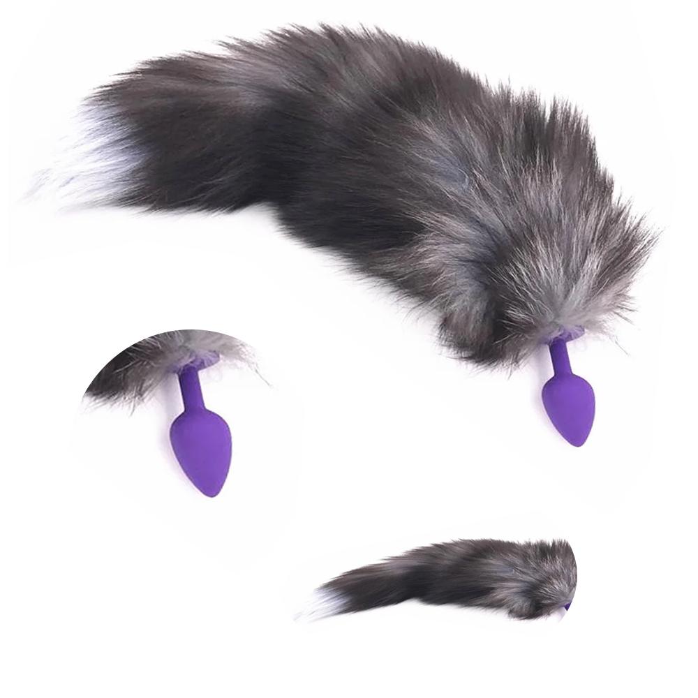 Anal Plug Sex Toy With Long Fox Tail And Sexy Pornographic Sexy Toy Stuffed Behind Buttocks Couple Role-playing Adult Accessorie