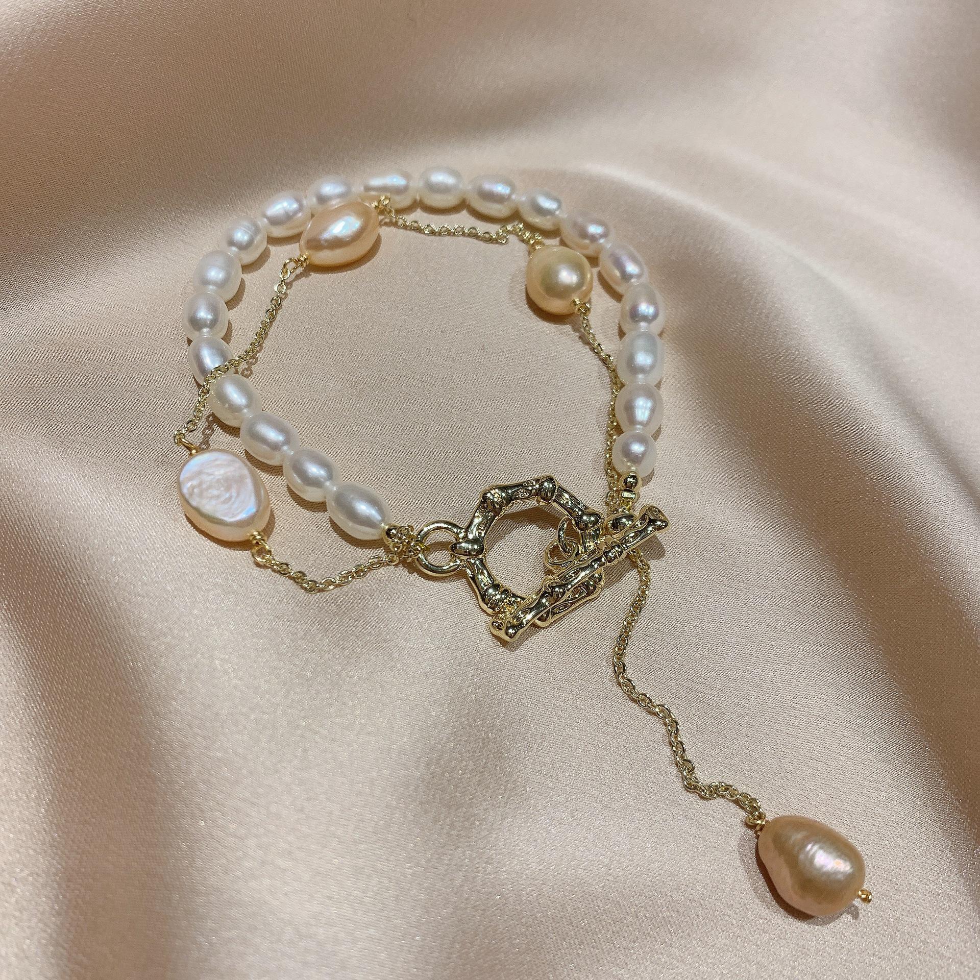 

Элегантный барочный браслет из пресноводного жемчуга - Женский простой европейский и американский дизайн