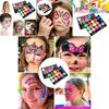 Vibrant 15 Color Face Paint Set For Kids Water-soluble Halloween Party Fun