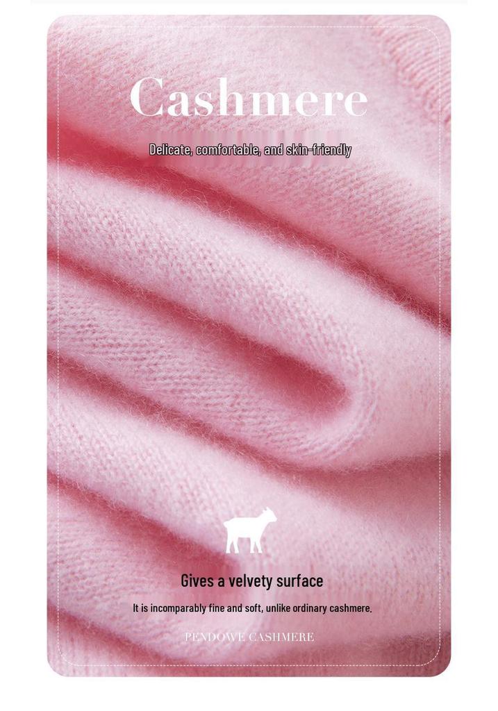2025 A/W Women's 100% Pure Cashmere Knit Sweater: Loose Fit, Thick Base Layer with Chest Button