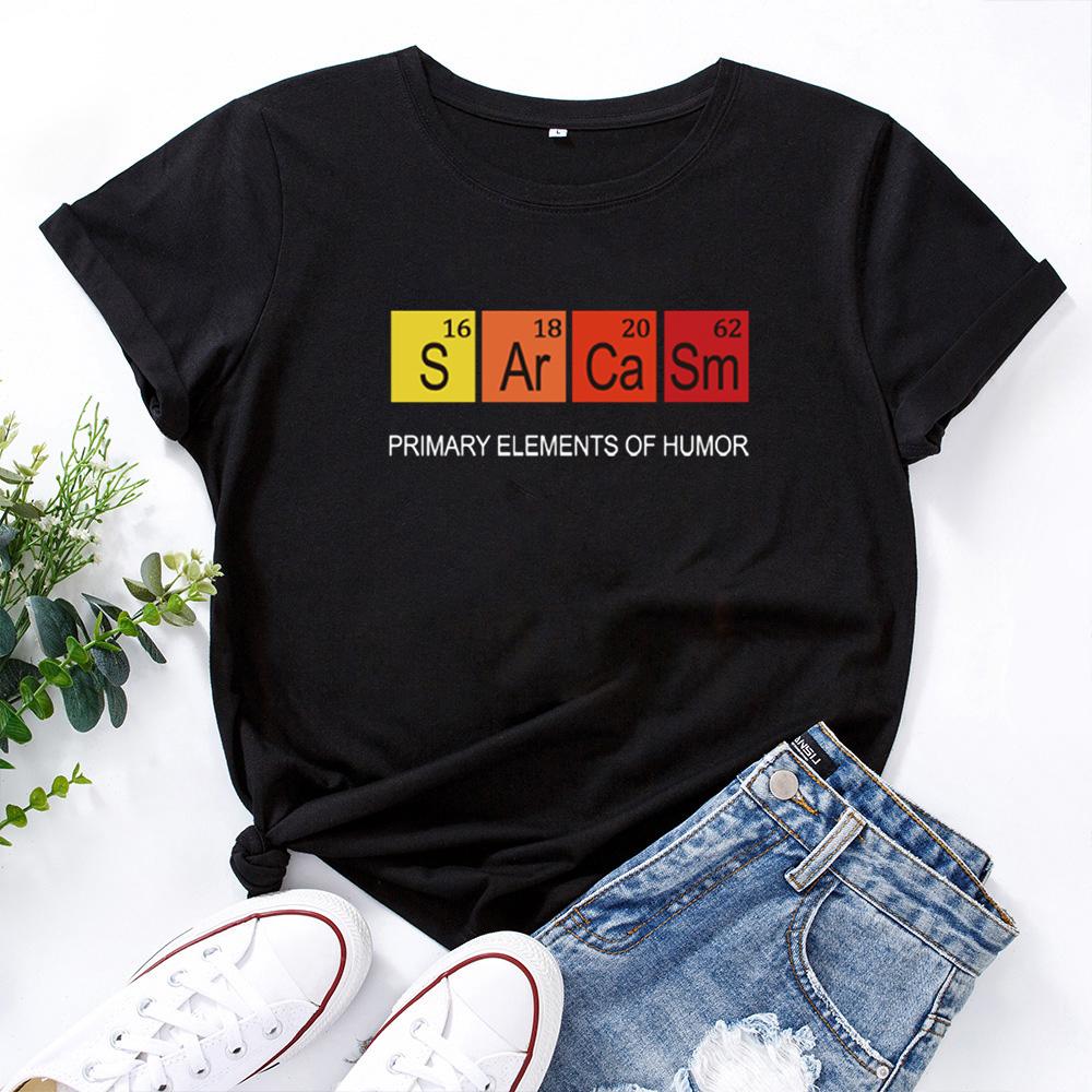 

Printing for Women Streetwear Womens Casual Round Neck Top Tee Shirt Femme Letter Pattern Aesthetic Clothes S