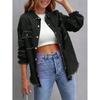 2026 European and American Style Raw Edge Ladies Casual Denim Jacket with Practical Pockets