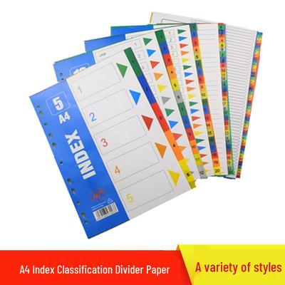 A4 Loose-Leaf Divider Set: 12 Monthly Index Pages, 50 Labeled Pages, 31 Colored Letter Classification Pages, 11-Hole Punched.