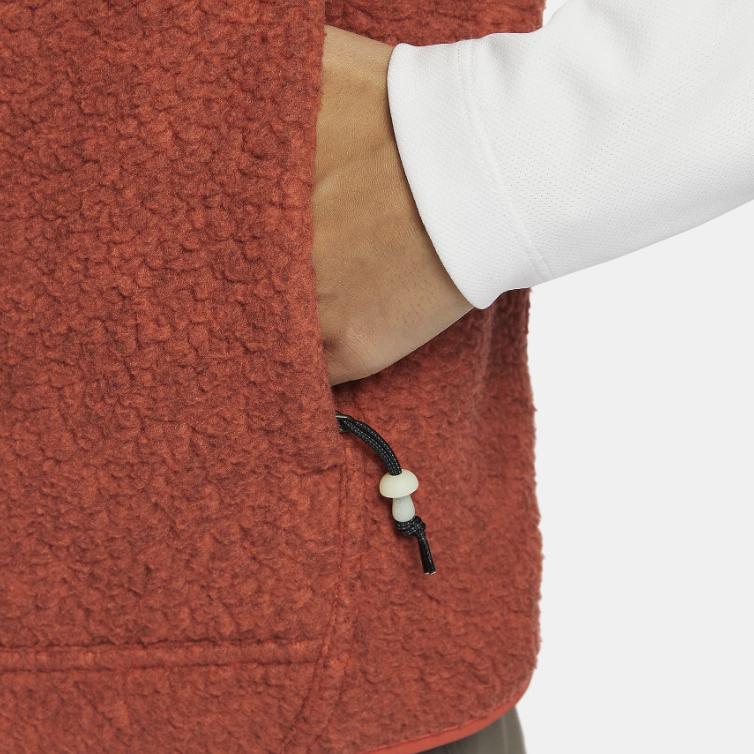 Nike ACG Collection Solid Zip-Up Stand Collar Casual Vest Women Vests Orange FN1925-809