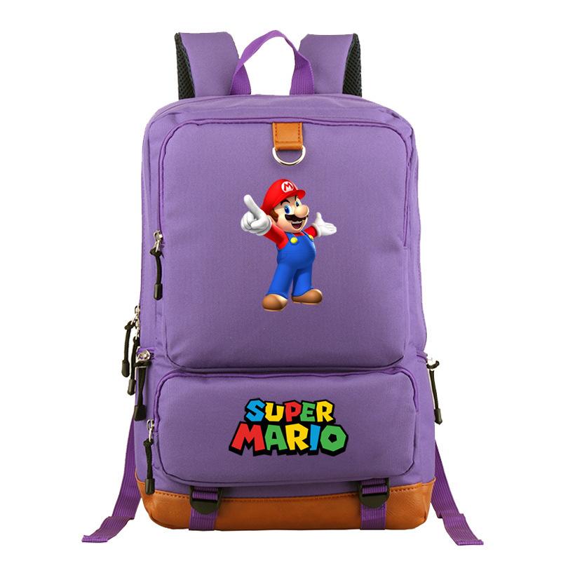 Mario Cartoon Backpack, Primary And Secondary School Schoolbag, Animation Backpack, Sports Bag, Computer Bag.