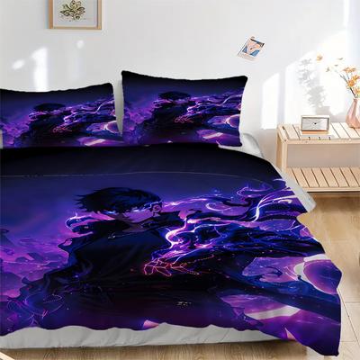 3pcs Anime Character Home Bedding Set-Universal Three-Piece Suit for Bedroom, Guest Room, Living Room, Hotel Decor-Perfect Gift for Fans, Tr