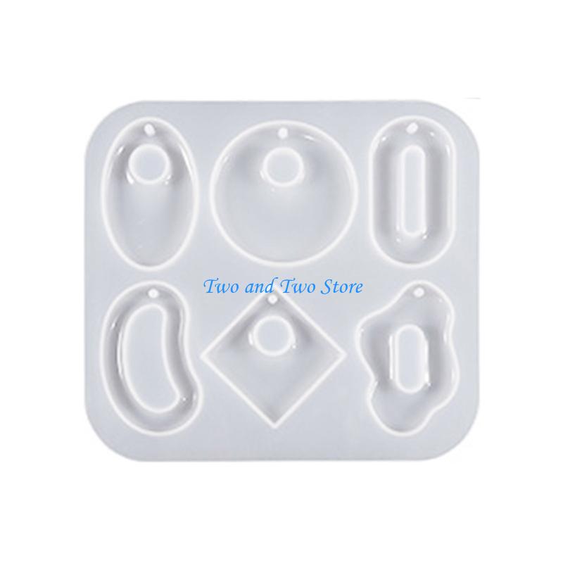 HX6F Silicone Mold for DIY Earrings Irregular Pendant Mould Jewelry Making Tool