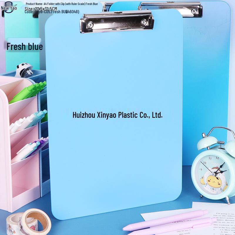 Large Capacity A4 File Box with Pen Slot & Clipboard for A5 Paper Storage