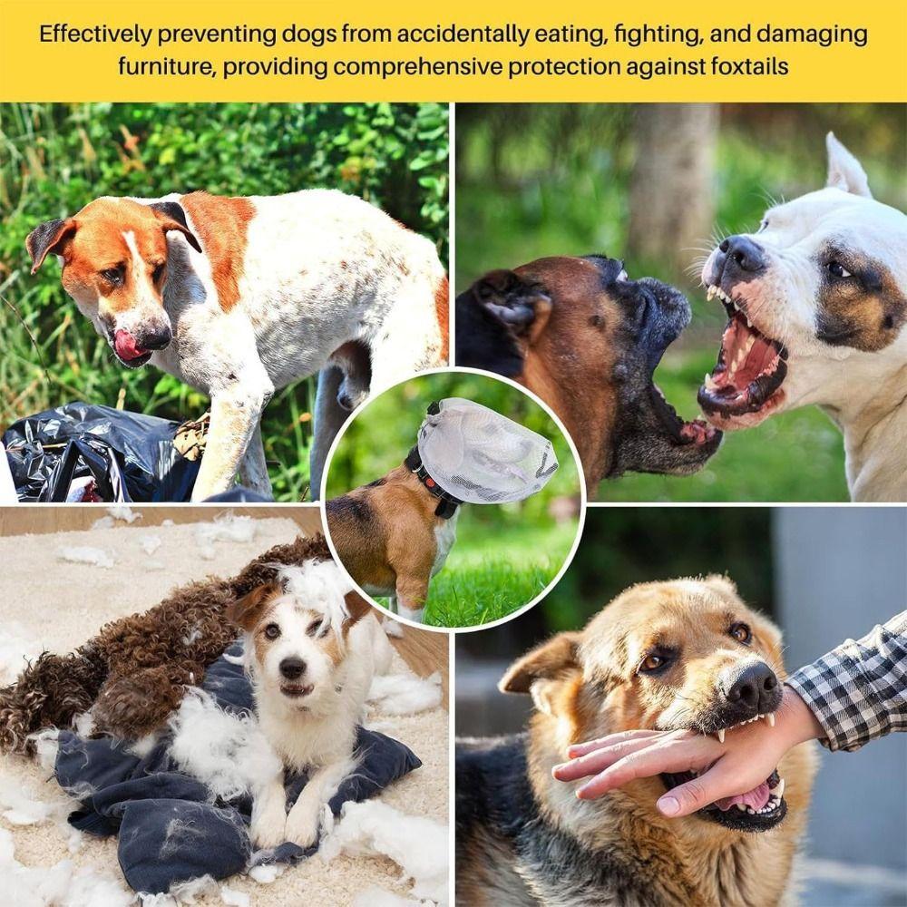 1 Stück atmungsaktive Hundefuchsschwanzmaske Anti-Mücke Verletzungsprävention Gesichtsabdeckung für Hunde Kopfschutz Tragbare Hundemaske Haustierbedarf