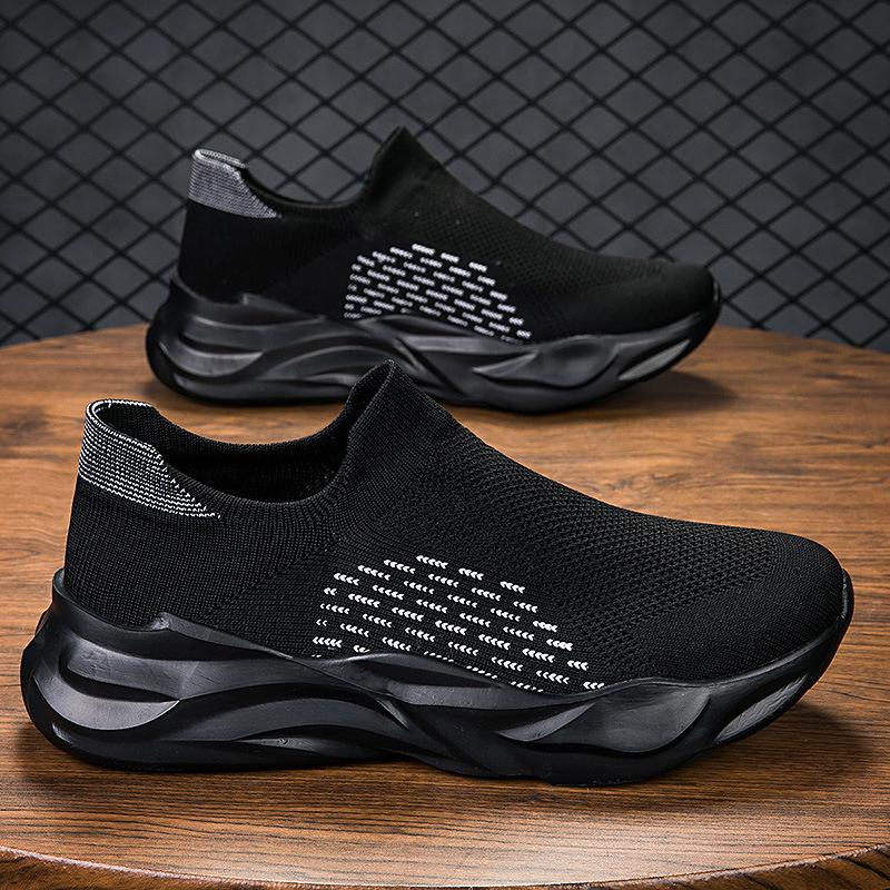 

Летающий флаг сетка ленивые туфли одна педаль большой размер эластичные носки обувь высокий верх повседневные спортивные пары суперлегкие 36