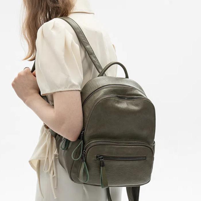 Дизайнерский бренд мода PU кожа женский рюкзак колледж школьный рюкзак сумка дорожная — фото 12