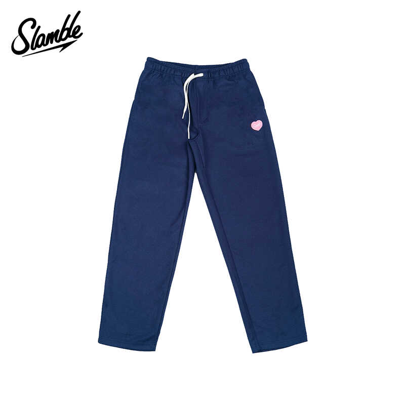 Slamble Waffle Pattern Straight-Leg Sports Casual Pants Knitted Versatile Autumn New Style