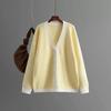 Fashion Wind Knitting Cardigan V Neck Loose-Fitting Long Sleeve Sweater Cardigan Knitted V-neck Sweater