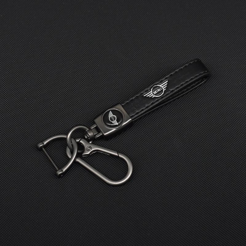 OMPC8 Leather Car Key Chain Emblem Key Fobs Key Ring for Bmw M G30 G32 3 4 5 7 M3 M4 M5 X1 X3 X5 X6 X4 E61 E60 E31 Mini Cooper R50 R53