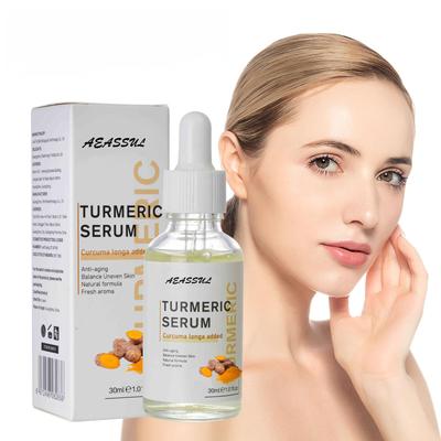 Essenza di correzione delle macchie nere alla curcuma 30 ml Trattamento viso idratante Migliora il tono della pelle Siero alla curcuma