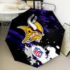Minnesota Vikings Artwork Umbrella Folding Umbrella, Automatic Umbrella 8-Frame for Travel, Camping Use Gift for Halloween Christmas