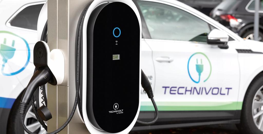 Wallbox Ladestation TECHNIVOLT 1100 SMART 11kW RFID 4G Zähler 7.5m