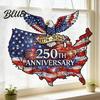 Anniversary Collectible Ornament USA 250th Suncatcher 1776-2026 Acrylic Window Hanging American Eagle Patriotic Decoration Sun Catcher Memorial