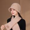 25 Autumn And Winter Warm Rabbit Fur Hat Women'S Middle-Aged And Elderly Cold-Proof Ear Protection Hat Fashionable Versatile Knitted Hat Big