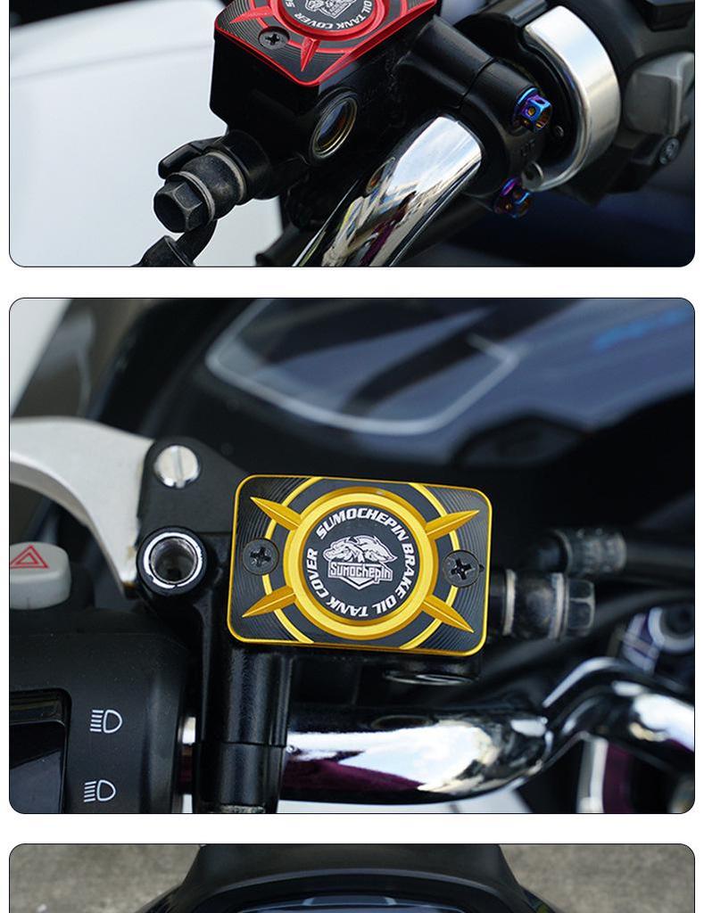 Motorcycle Oil Pump Cover & Brake Fluid Reservoir Cap for Honda Cub CC110