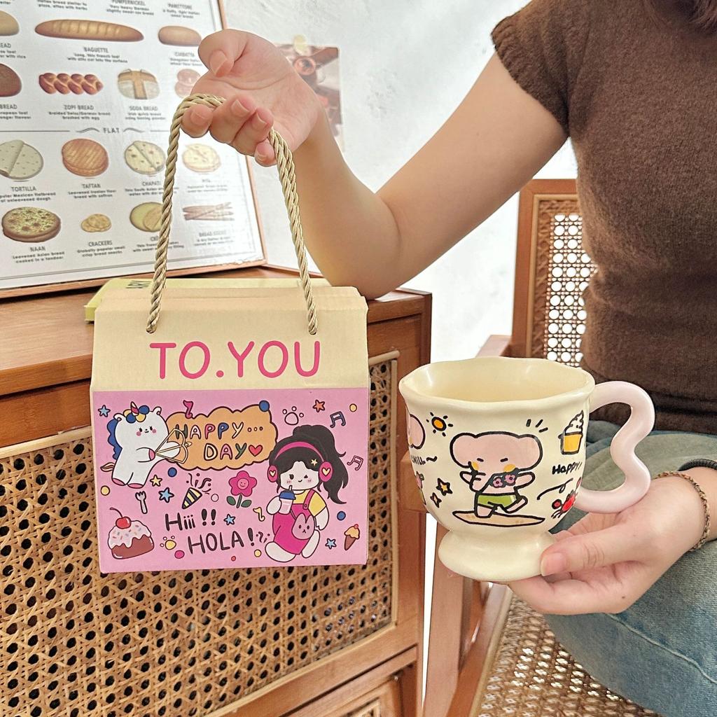 Girls' Heart Birthday Gift Cute and Beautiful Elephant Couple Water Cups for Boyfriend  Girlfriend and Sister Meaningful Gift