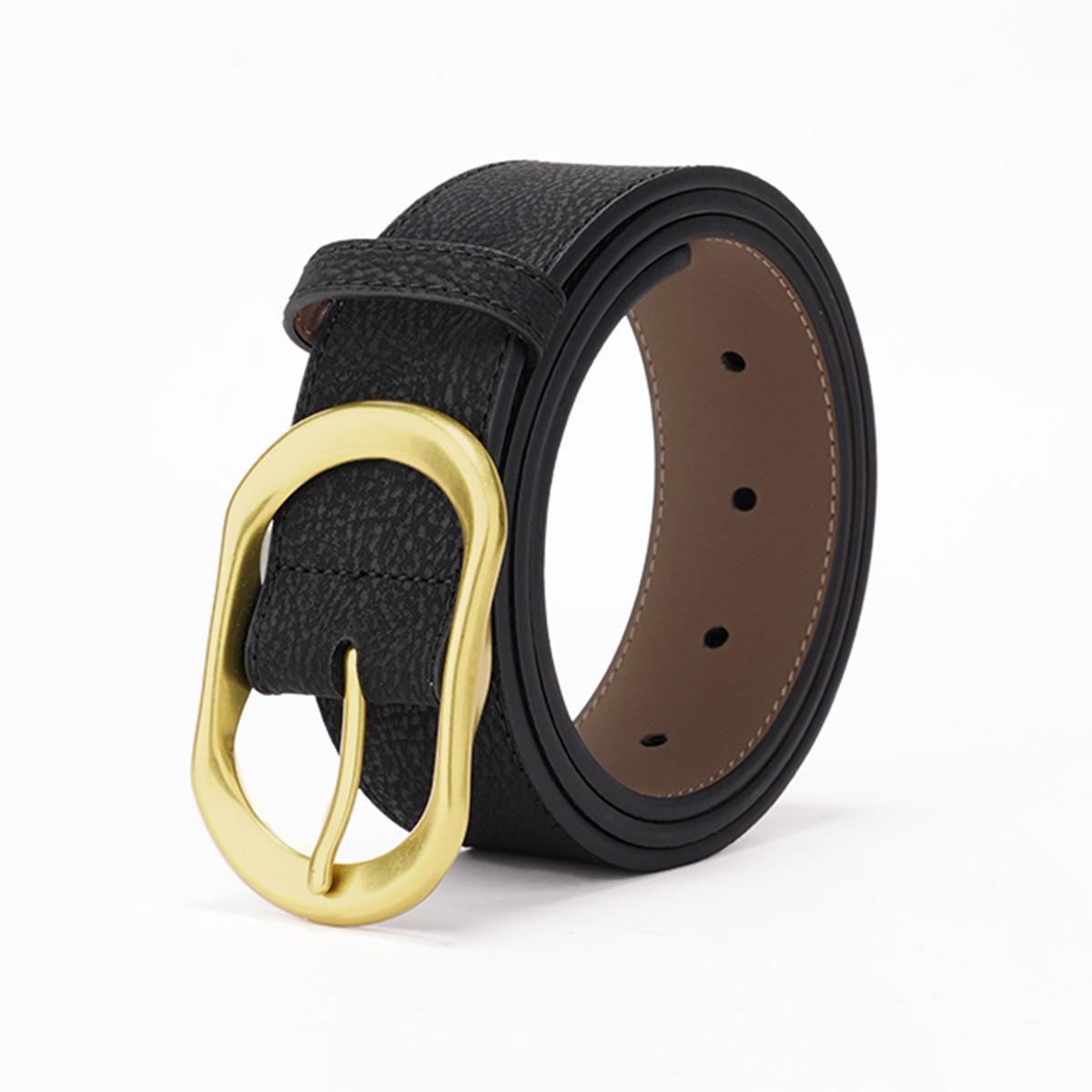 

New Belt, Jeans, Leather Suit Pants, Simple Pin Buckle, Versatile Jeans, Women s Belt, Cowhide Decorative Belts, Women 105cm