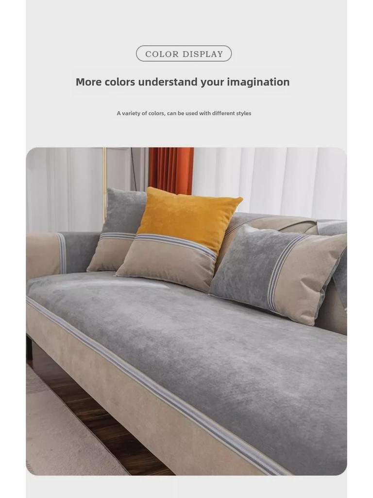 All-Season Waterproof, Non-Slip, Anti-Scratch Sofa Cover with Non-Sticky Fabric