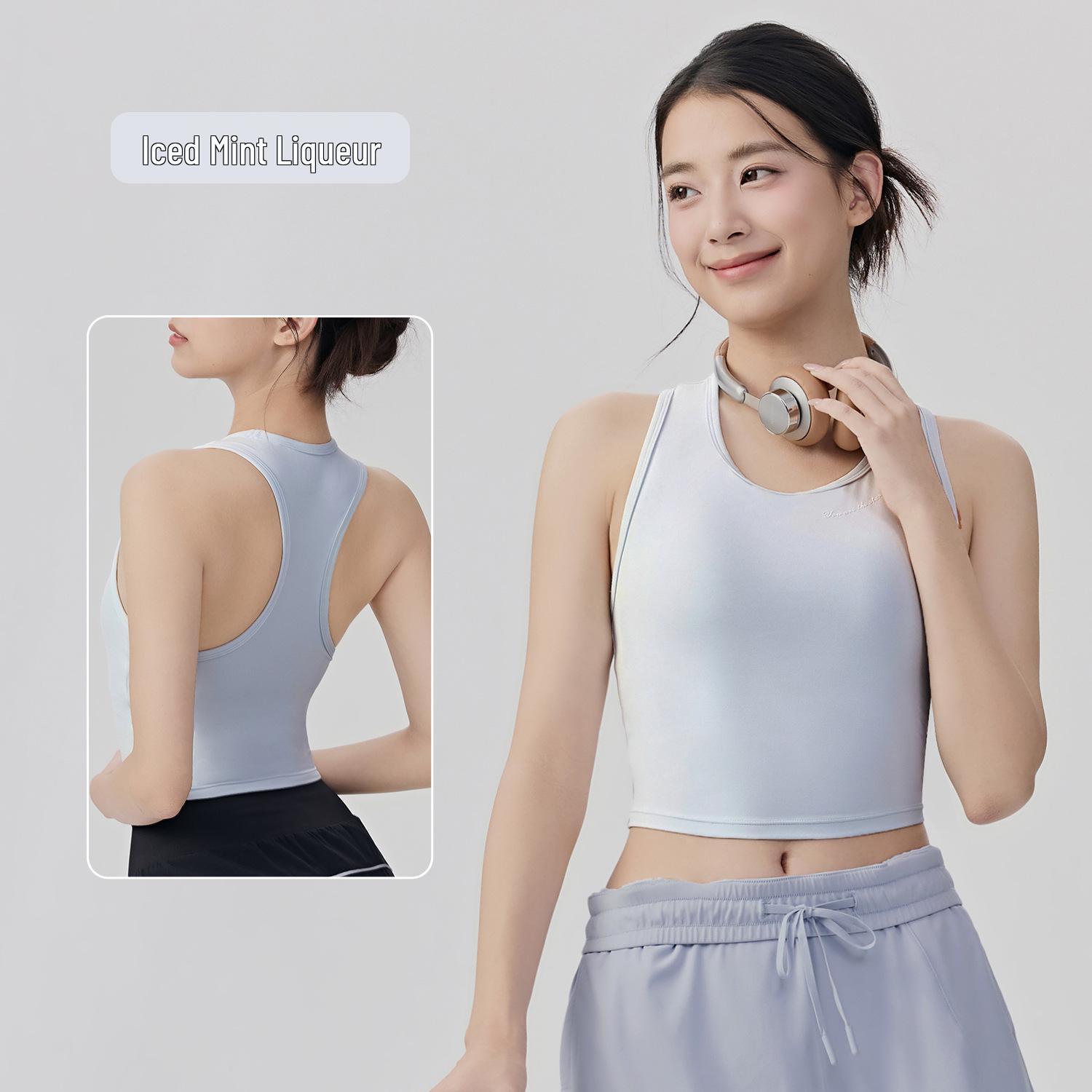 

Women s Quick-Dry Slimming Sports Vest with Chest Pads - Sleeveless Fitness Top for Running and Yoga. XL