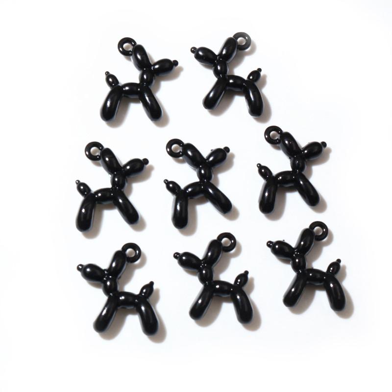 10pcs 19x14mm 3D Balloon Dog Metal Charms Pendant Multi-colors Mixed DIY Jewelry Making Findings Accessories Necklace Earring