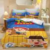 Toy Story Cartoon Bettwäsche-Set für Jungen, Polyester, Niedlich Bedruckt, Hautfreundlich, Atmungsaktiv, Heimtextilien, Anime