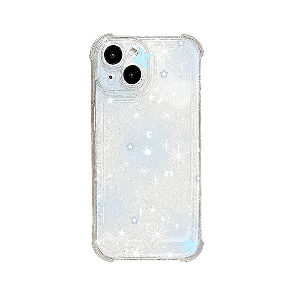 Full Screen Stars Are Suitable for iPhone17ProMax Glitter Four-corner Mobile Phone Case 16 Apple All-inclusive 14/15 Niche