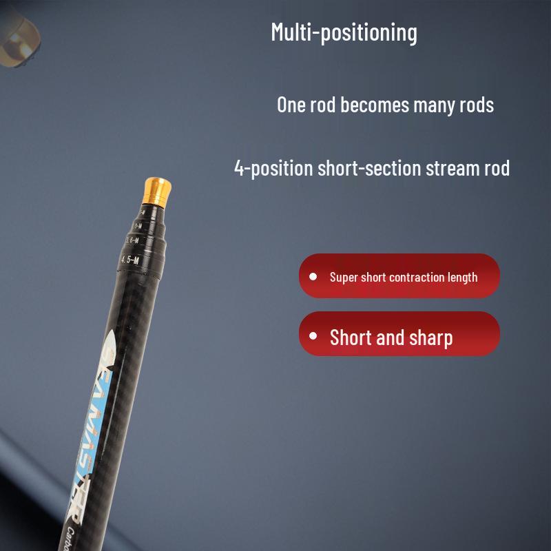 Ultra-Light Carbon Telescopic Hand Fishing Rod, 19 Tone, Four-Section, Sea Rod