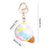 1PC Kids Kawaii Simulated Plush Ice Cream Cone Keychain Creative Cute Food Keyring Couple Key Holder Bag Pendant Decoration Toys