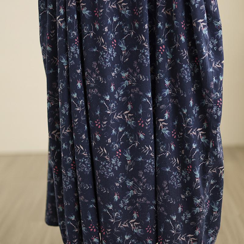 DIMANAF 2025 Damen Übergröße Frühling Langes Kleid Locker Basic Druck Vintage Lässig Floral Oversize Langarm Maxi